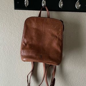 Cognac Leather Backpack